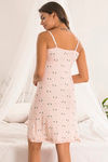 Zivame Spring Love Knit Cotton Short Length Nightdress - Pink N Print — thumbnail 3