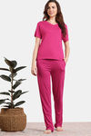Zivame Marshmallow Knit Cotton Pyjama Set - Jazzy — thumbnail 3