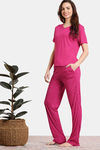 Zivame Marshmallow Knit Cotton Pyjama Set - Jazzy — thumbnail 4