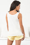 Zivame Happy-Go Knit Cotton Shorts Set - Yellow N Print — thumbnail 3