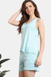 Zivame Marshmallow Knit Cotton Shorts Set - Plume — thumbnail 3
