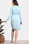 Zivame Marshmallow Knit Cotton Robe - Plume — thumbnail 3