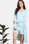 Zivame Marshmallow Knit Cotton Robe - Plume — thumbnail 4