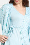 Zivame Marshmallow Knit Cotton Robe - Plume — thumbnail 5
