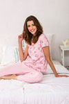 Zivame Crazy Farm Knit Cotton Pyjama Set- Pink N Print — thumbnail 4
