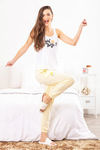 Zivame Crazy Farm Knit Cotton Pyjama - Yellow — thumbnail 4