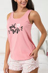 Zivame Midnight Mischief Knit Cotton Shorts Set - White N Print — thumbnail 5