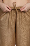 Zivame Vintage Haze Woven Pyjama Set - Beige — thumbnail 7