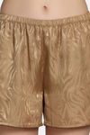 Zivame Vintage Haze Woven Shorts Set - Beige — thumbnail 6