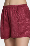 Zivame Vintage Haze Woven Shorts Set - Maroon — thumbnail 6