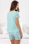 Zivame Cotton Shorts Set - Blue N Print — thumbnail 3
