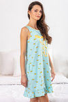 Zivame Lazy Days Knit Cotton Short Length Nightdress - Blue — thumbnail 2