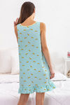 Zivame Lazy Days Knit Cotton Short Length Nightdress - Blue — thumbnail 4