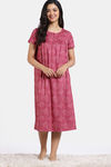 Zivame Mod Magic Knit Poly Mid Length Nightdress - Jazzy — thumbnail 2