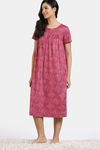 Zivame Mod Magic Knit Poly Mid Length Nightdress - Jazzy — thumbnail 3