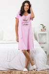 Zivame Lazy Days Cotton Knee Length Nightdress - Lavender — thumbnail 1