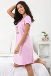 Zivame Lazy Days Cotton Knee Length Nightdress - Lavender — thumbnail 2