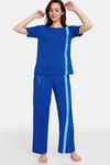 Zivame Lounge Knit Poly Lounge Pants - Surf The Web — thumbnail 4