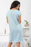 Zivame Lazy Days Knit Cotton Short Length Nightdress - Blue — thumbnail 3