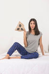 Zivame Cotton CoZzzies Cotton Pyjama Set - Navy N Print — thumbnail 4