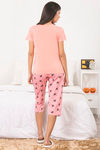 Zivame Cotton Cozzzies Cotton Capri Set - Pink — thumbnail 3