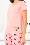 Zivame Cotton Cozzzies Cotton Capri Set - Pink — thumbnail 5