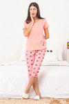 Zivame Cotton Cozzzies Cotton Capri Set - Pink — thumbnail 6