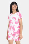 Zivame Girls Dreamverse Knit Cotton Loungewear Set - Plumeria — thumbnail 2