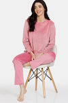 Zivame Velour Knit Poly Loungewear Pants - Chateau Rose — thumbnail 4