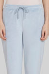 Zivame Velour Knit Poly Loungewear Pants - Niagara Mist — thumbnail 5
