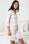 Zivame Chic Checks Cotton Nightdress - Pink N Print — thumbnail 3