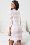 Zivame Chic Checks Cotton Nightdress - Pink N Print — thumbnail 4