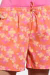 Zivame Aquarelle Woven Loungewear Shorts Set - Melon — thumbnail 6
