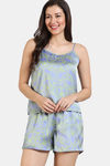 Zivame Primrose Woven Shorts Set - Jacaranda — thumbnail 2