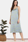 Zivame Primrose Woven Mid Length Nightdress - Jacaranda — thumbnail 2