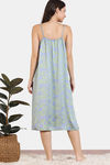 Zivame Primrose Woven Mid Length Nightdress - Jacaranda — thumbnail 4