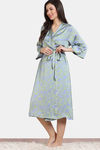 Zivame Primrose Woven Robe - Jacaranda — thumbnail 2