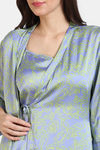Zivame Primrose Woven Robe - Jacaranda — thumbnail 5