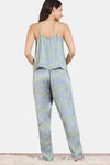 Zivame Primrose Woven Pyjama Set - Jacaranda — thumbnail 4