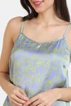 Zivame Primrose Woven Pyjama Set - Jacaranda — thumbnail 5