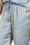 Zivame Primrose Woven Pyjama Set - Jacaranda — thumbnail 6