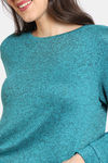 Zivame Light Jaspe Knit Poly Sweatshirt - Alexandrite — thumbnail 5