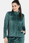 Zivame Plush Velour Knit Poly Winterwear Top - Storm — thumbnail 2