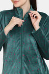 Zivame Plush Velour Knit Poly Winterwear Top - Storm — thumbnail 5