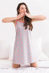 Zivame Lazy Days Cotton Short Length Nightdress - Grey — thumbnail 1