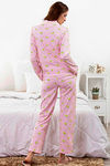 Zivame Love Bugs Knit Cotton Pyjama Set - Pink N Print — thumbnail 3