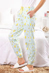 Zivame Crazy Farm Knit Cotton Pyjama - Aqua Blue — thumbnail 4