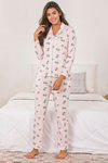Zivame Retro Gadget Knit Cotton Pyjama Set - Pink N Print — thumbnail 1