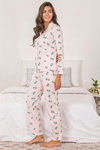 Zivame Retro Gadget Knit Cotton Pyjama Set - Pink N Print — thumbnail 2