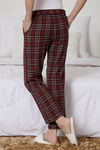 Zivame Chic Checks Cotton Pyjama - Maroon — thumbnail 3